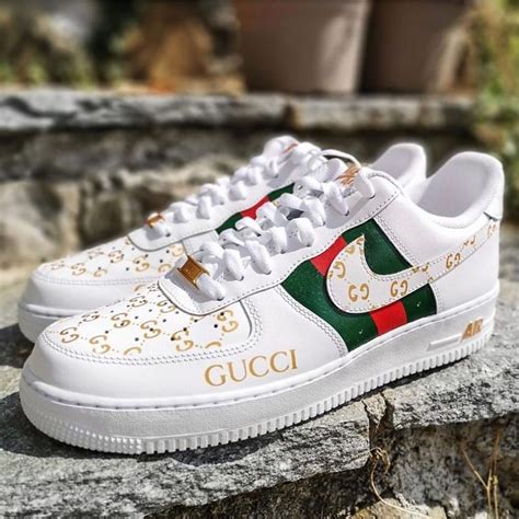 nike and gucci sneakers|custom Gucci Nike sneakers.